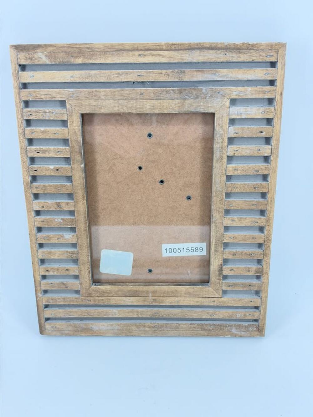 Slatted-Wood Picture Frame w/ Natural Brown Finish - 4.5" x 6.5"